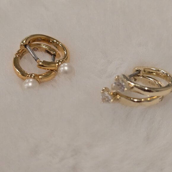 10K 925 Yellow gold earings - Picture 12 of 16